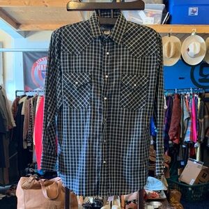 Western Craft Men's Checkered Pearlsnap Button-Down Shirt